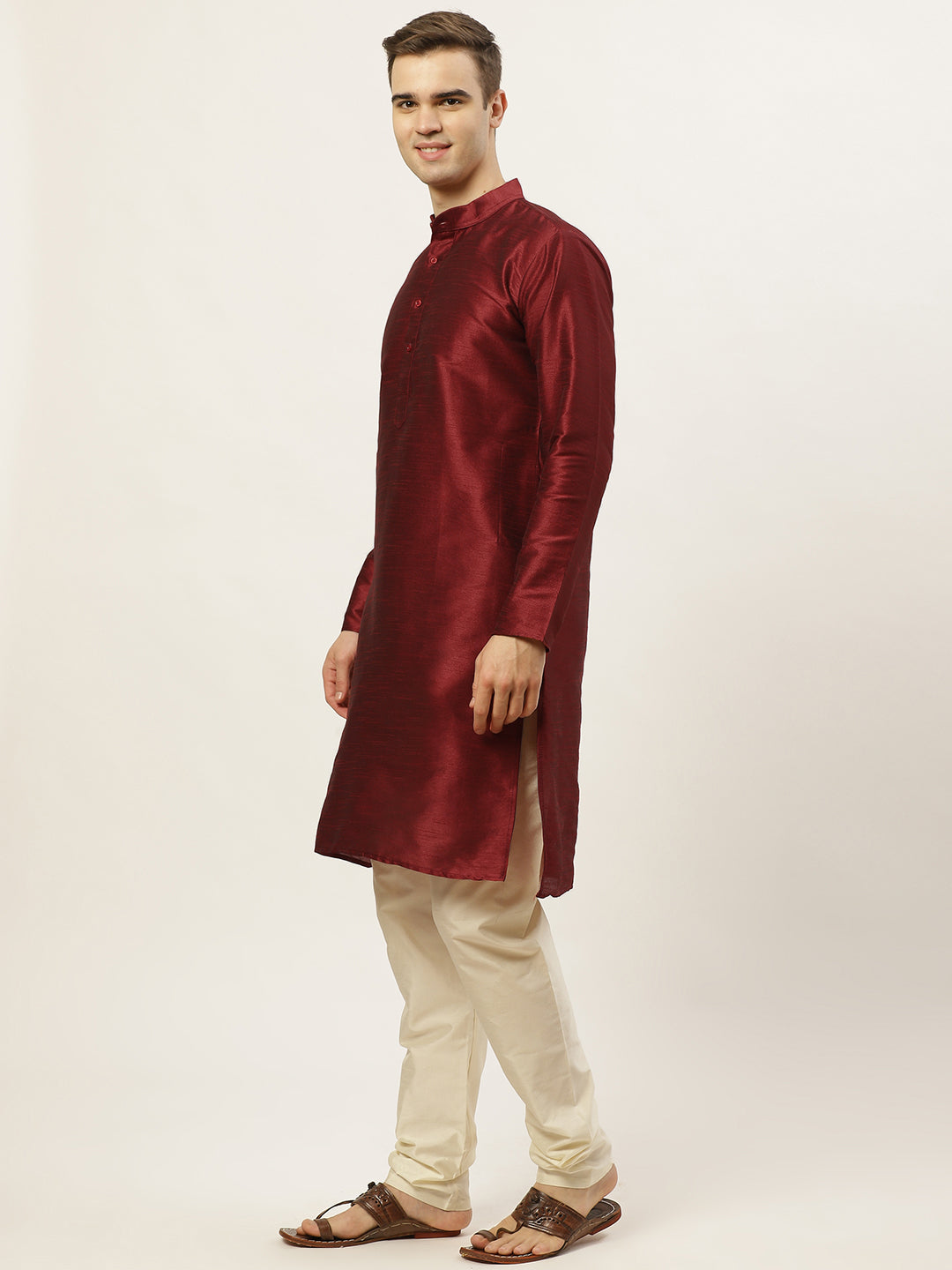 Jompers Men's Printed Nehru Jacket and Kurta Pyjama Set - Black | Grocsy