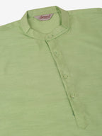 Jompers Men's Woven Design Nehru Jacket and Kurta Pyjama Set - Pista | Grocsy