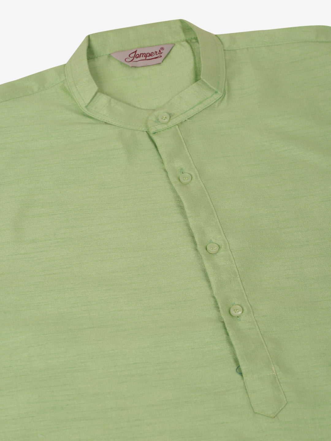 Jompers Men's Woven Design Nehru Jacket and Kurta Pyjama Set - Pista | Grocsy