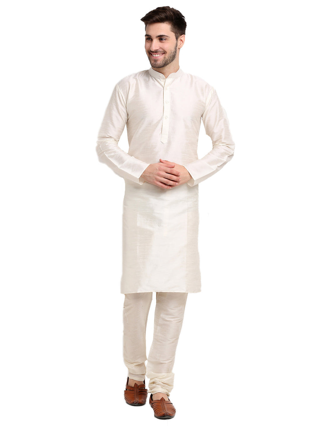 Jompers Men's Embroidered Nehru Jacket & Kurta Pyjama ( Mustard ) | Grocsy