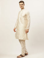 Jompers Men's Embroidered Nehru Jacket & Kurta Pyjama ( Navy ) | Grocsy