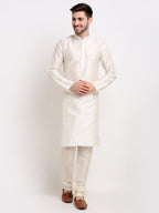 Jompers Men's Ikat Print Nehru Jacket & Kurta Pyjama | Grocsy