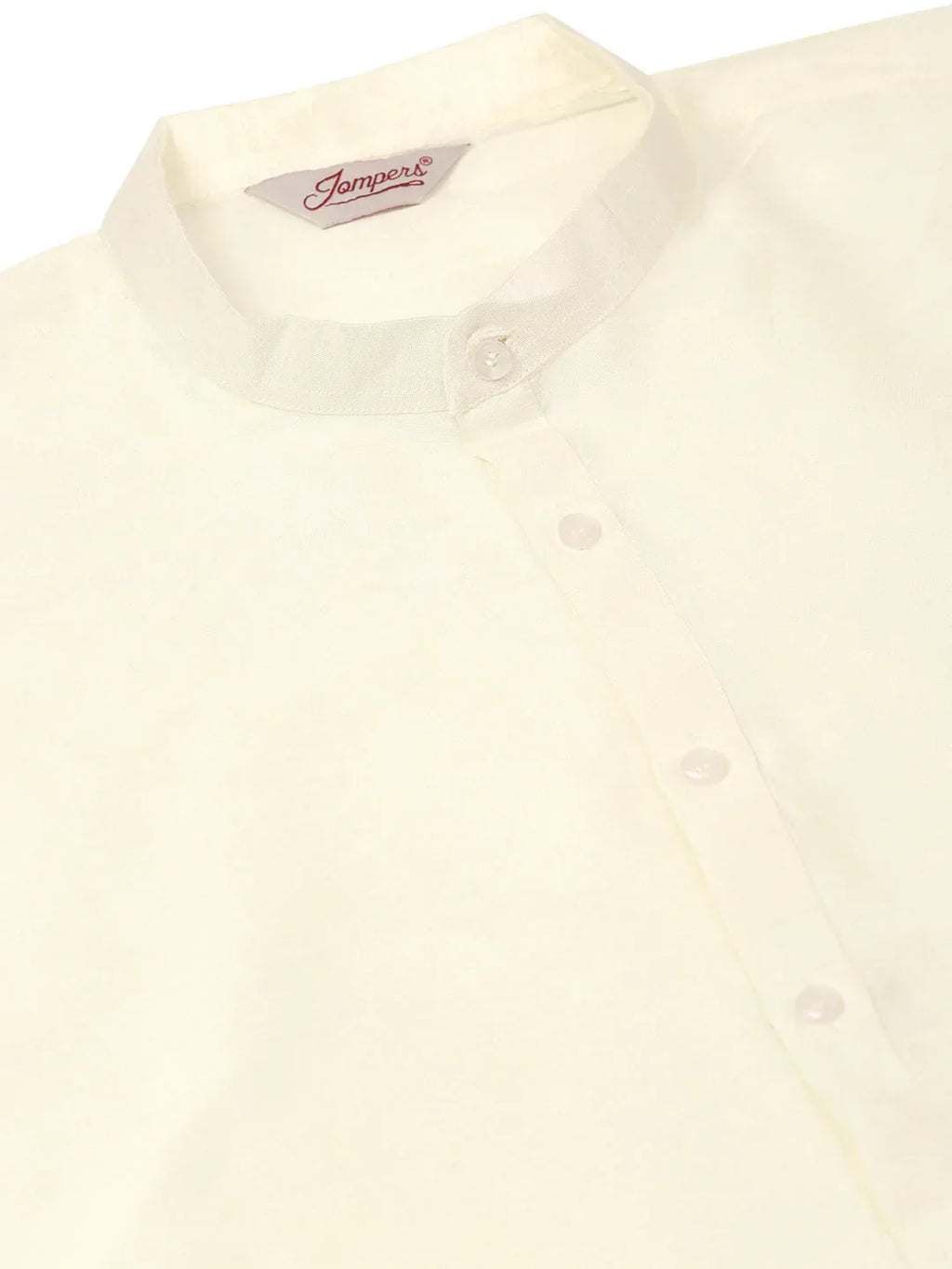 Jompers Men's Solid Kurta Pyjama With Maroon Floral Embroidered Nehru Jacket | Grocsy