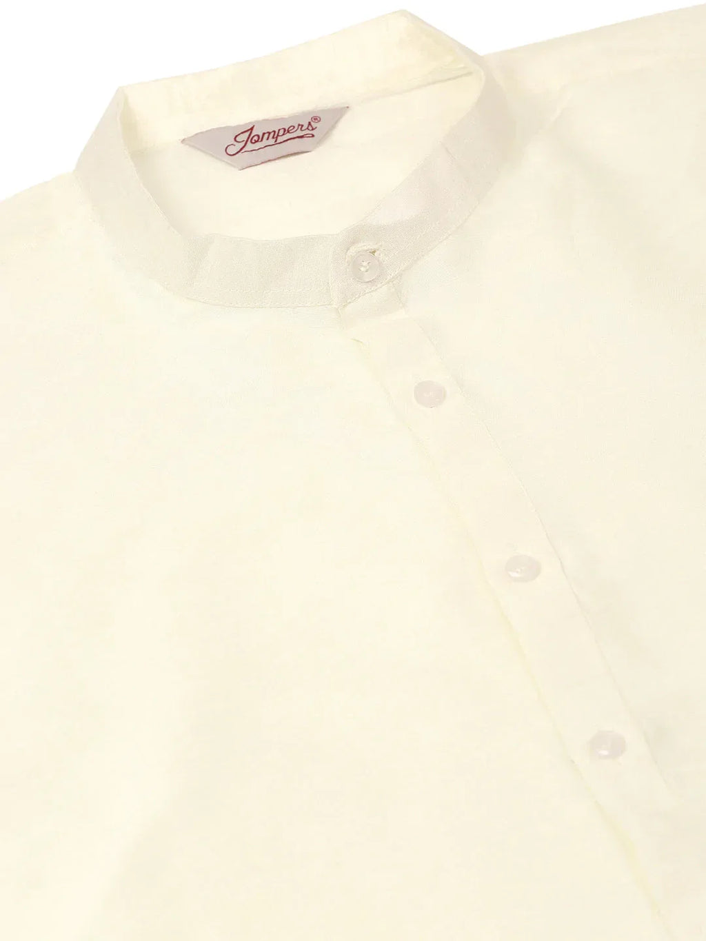 Jompers Men's Solid Kurta Pyjama With Pink Floral Embroidered Nehru Jacket | Grocsy