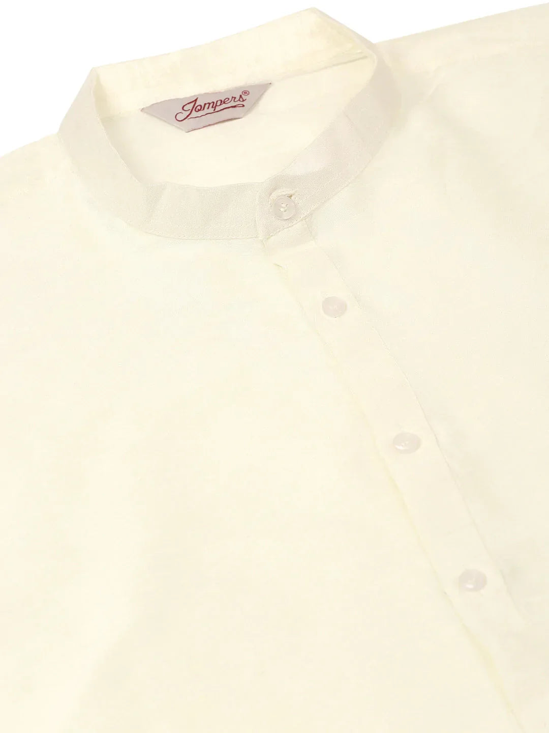 Jompers Men's Solid Kurta Pyjama With Sky Blue Floral Embroidered Nehru Jacket | Grocsy