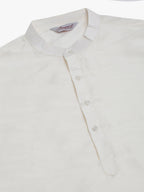 Jompers Men's Solid Kurta Pyjama With Woven Design Nehru Jacket - Sky Blue | Grocsy
