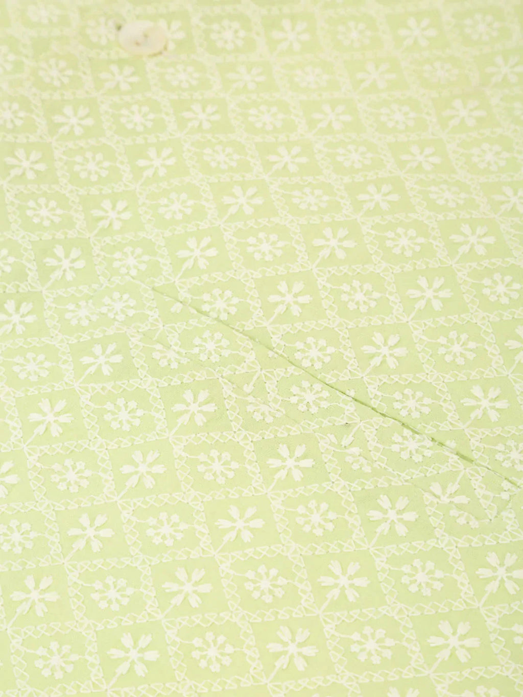 Jompers Men's White Cotton Blend Kurta with Pyjamas & Green Embroidered Nehru Jacket | Grocsy