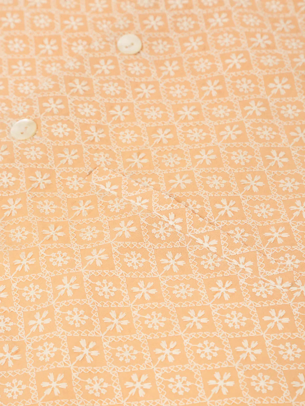 Jompers Men's White Cotton Blend Kurta with Pyjamas & Orange Embroidered Nehru Jacket | Grocsy