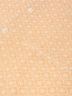 Jompers Men's White Cotton Blend Kurta with Pyjamas & Orange Embroidered Nehru Jacket | Grocsy