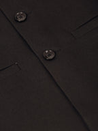 Jompers Men's Solid Kurta Pyjama With Nehru Jacket - Black | Grocsy