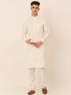 Jompers Men's Solid Kurta Pyjama With Nehru Jacket - Black | Grocsy