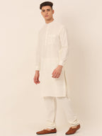 Jompers Men's Solid Kurta Pyjama With Nehru Jacket - Maroon | Grocsy