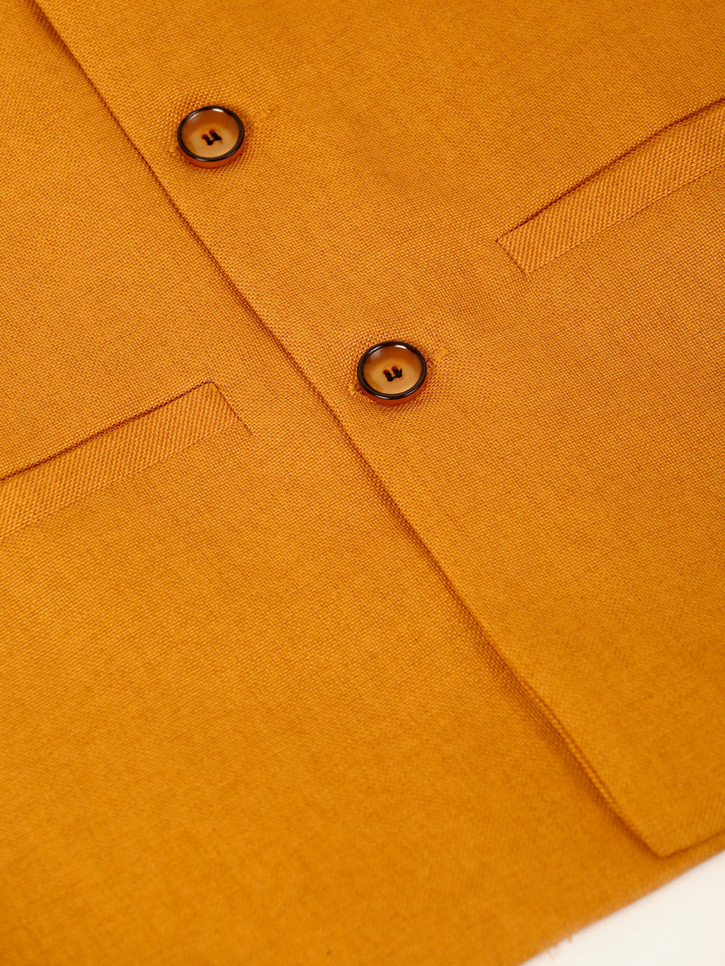Jompers Men's Solid Kurta Pyjama With Nehru Jacket - Mustard | Grocsy