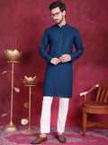 Jompers Men's Sequins Chikankari Kurta with Pyjama - Peacock | Grocsy