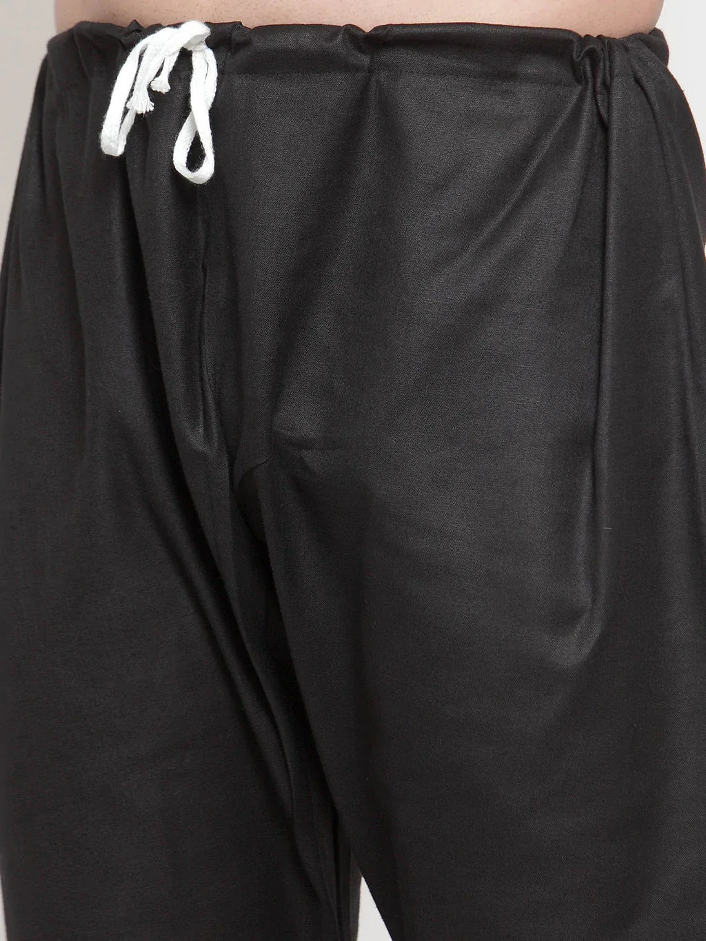 Jompers Men's Solid Dobby Kurta Payjama Set - Black | Grocsy