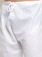 Jompers Men's Solid Dobby Kurta Payjama Set - White | Grocsy