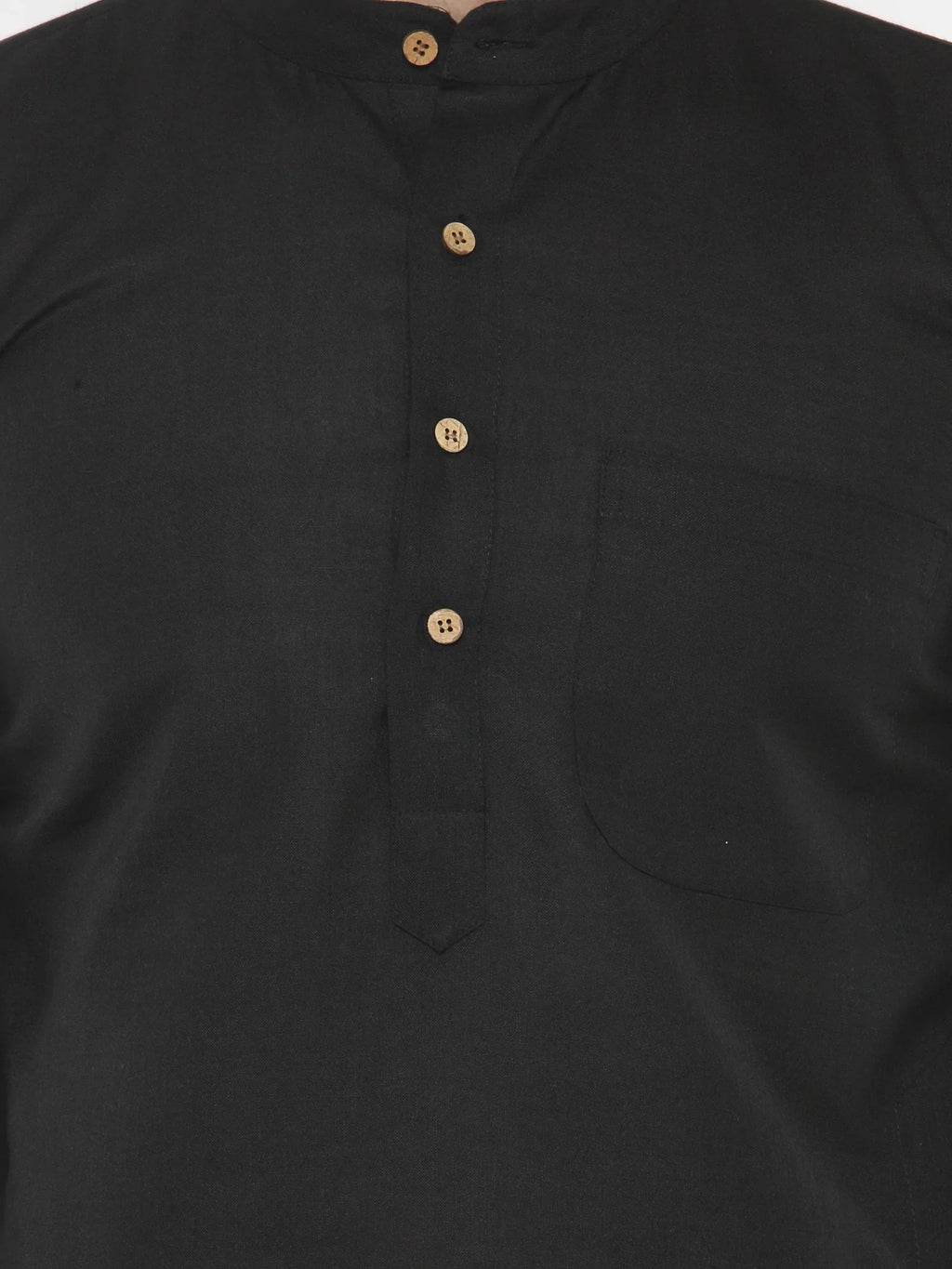 Jompers Men's Black & White Solid Kurta with Churidar | Grocsy