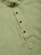Jompers Men's Pista Cotton Solid Kurta Only | Grocsy