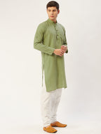 Jompers Men's Pista Cotton Solid Kurta Only | Grocsy