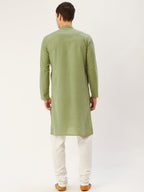 Jompers Men's Pista Cotton Solid Kurta Only | Grocsy