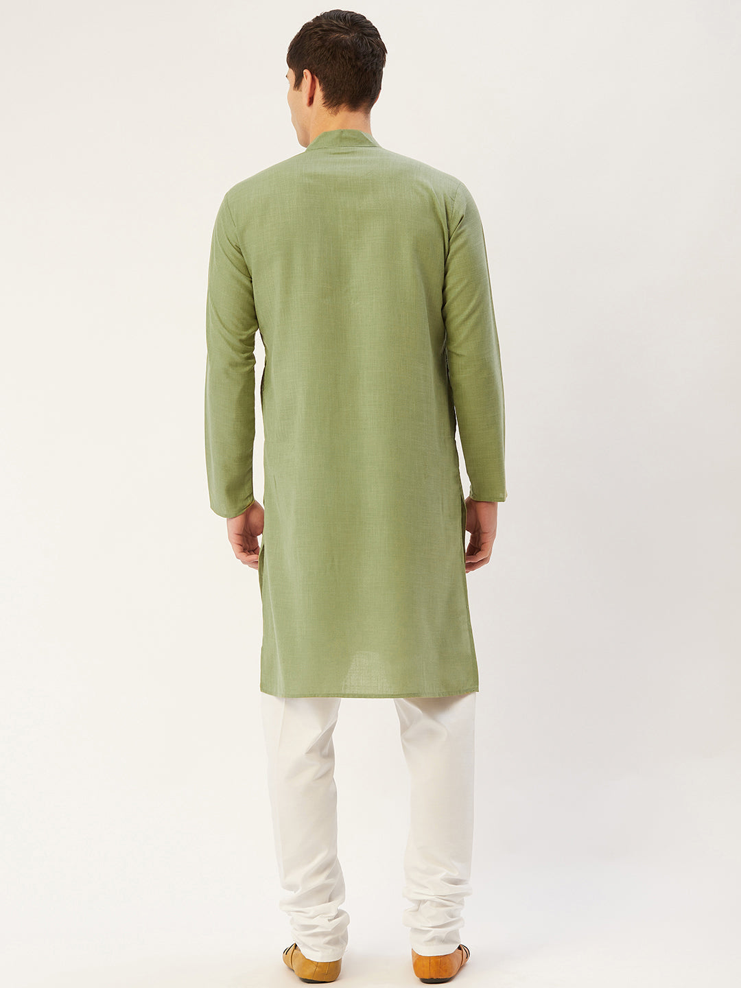 Jompers Men's Pista Cotton Solid Kurta Only | Grocsy