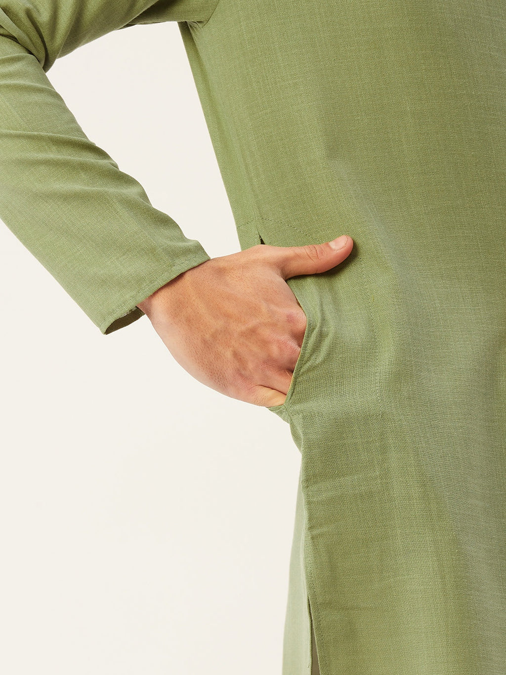 Jompers Men's Pista Cotton Solid Kurta Pyjama | Grocsy