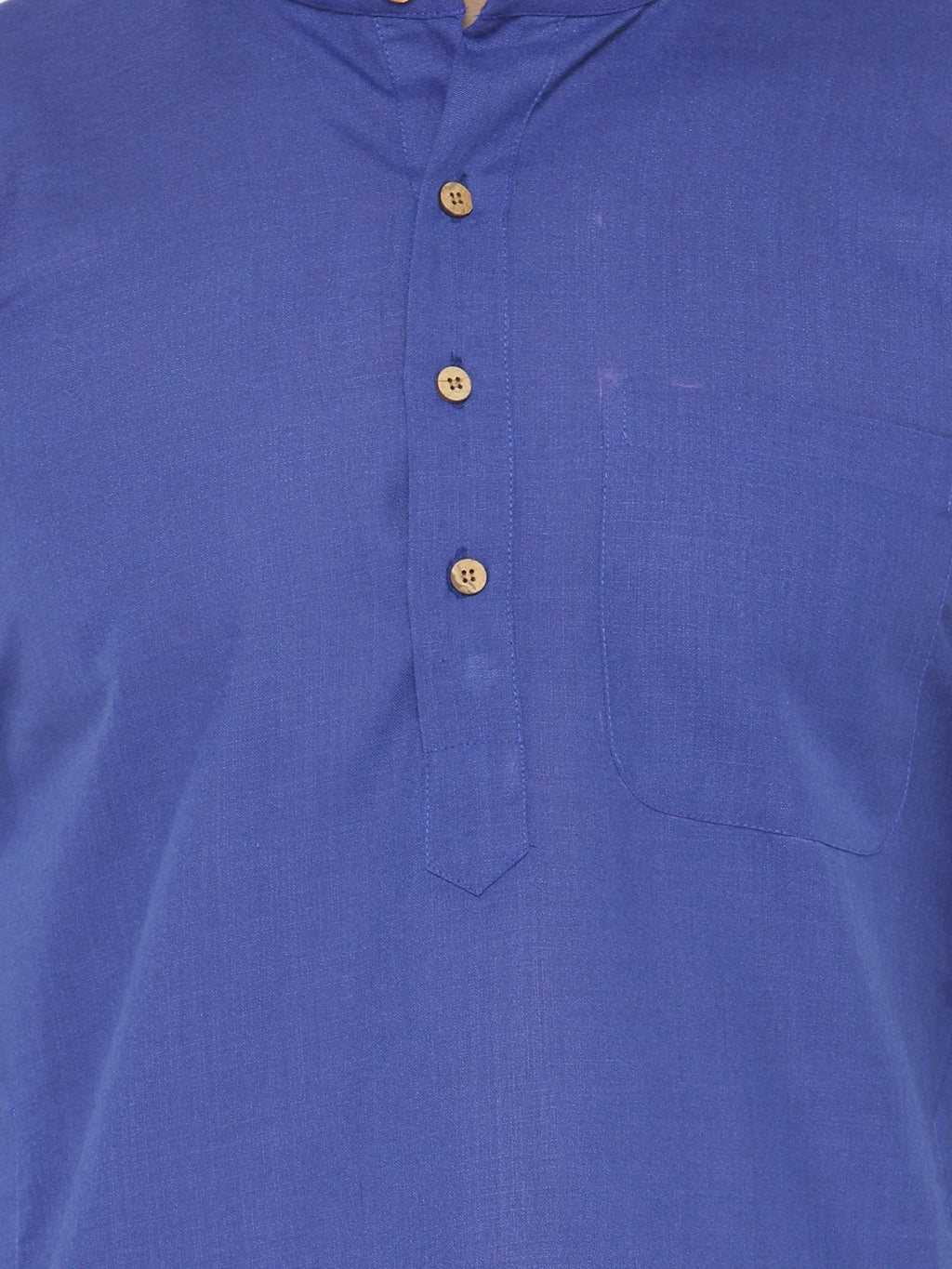 Jompers Men's Royal Blue & White Solid Kurta with Churidar | Grocsy