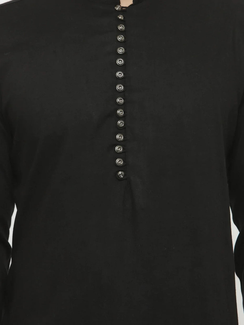 Jompers Men's Black Solid Kurta with Churidar | Grocsy