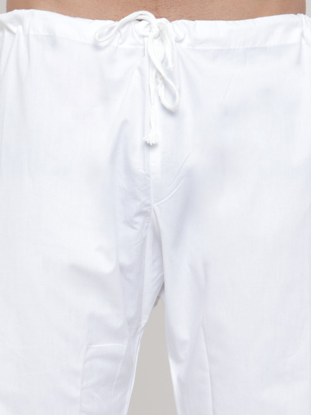 Jompers Men White Solid Kurta with Pyjamas | Grocsy