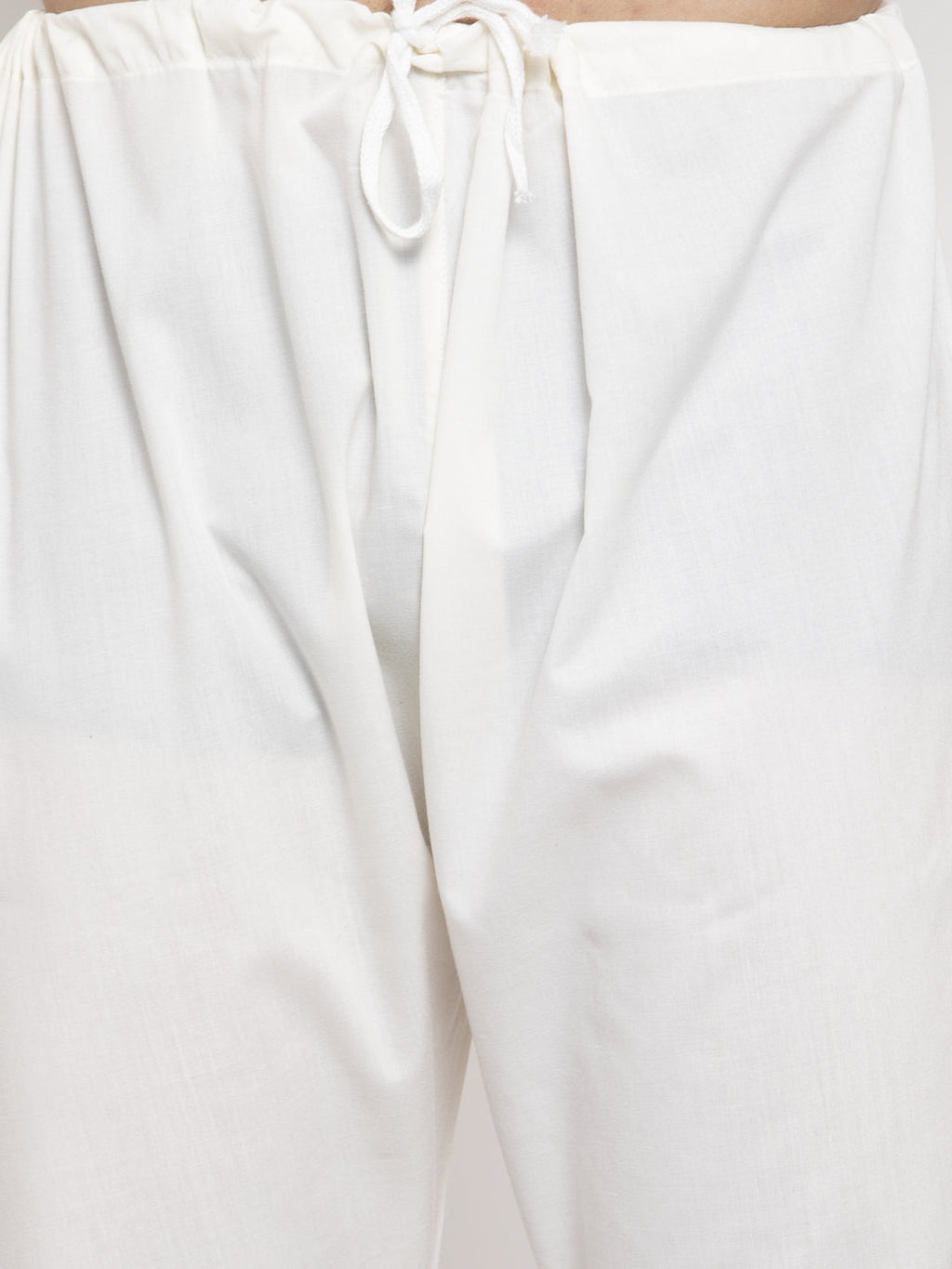 Jompers Men Cream Chikan Kurta with Churidar | Grocsy