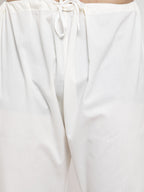 Jompers Men Cream Chikan Kurta with Churidar | Grocsy
