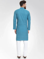 Jompers Men's Green Self Design Kurta with Pajama | Grocsy
