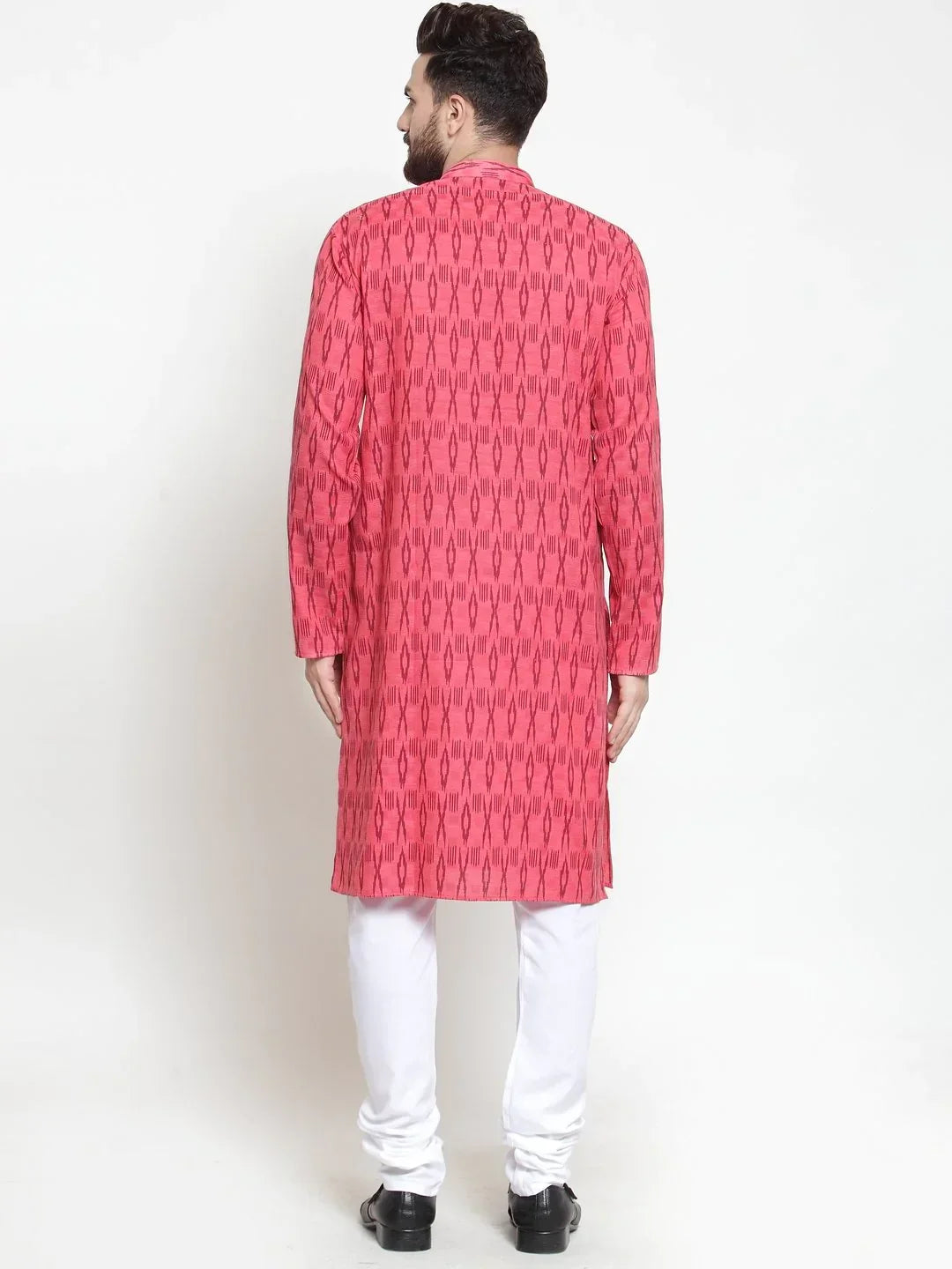 Jompers Men's Peach Printed Kurta Only | Grocsy