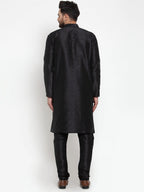 Jompers Men Black Solid Long Sleeves Kurta Only | Grocsy