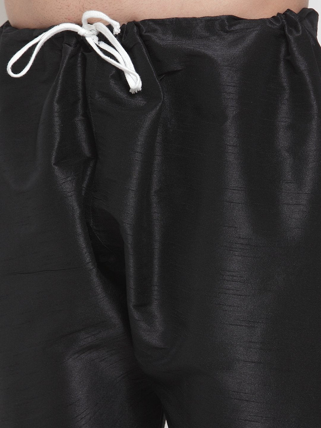 Jompers Men's Black Solid Kurta with Churidar | Grocsy