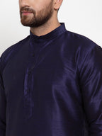 Jompers Men NavyBlue Solid Kurta with Churidar | Grocsy