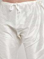 Jompers Men White Solid Long Sleeves Kurta with Churidar | Grocsy