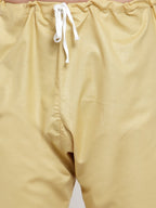 Jompers Men Beige Solid Kurta with Churidar | Grocsy