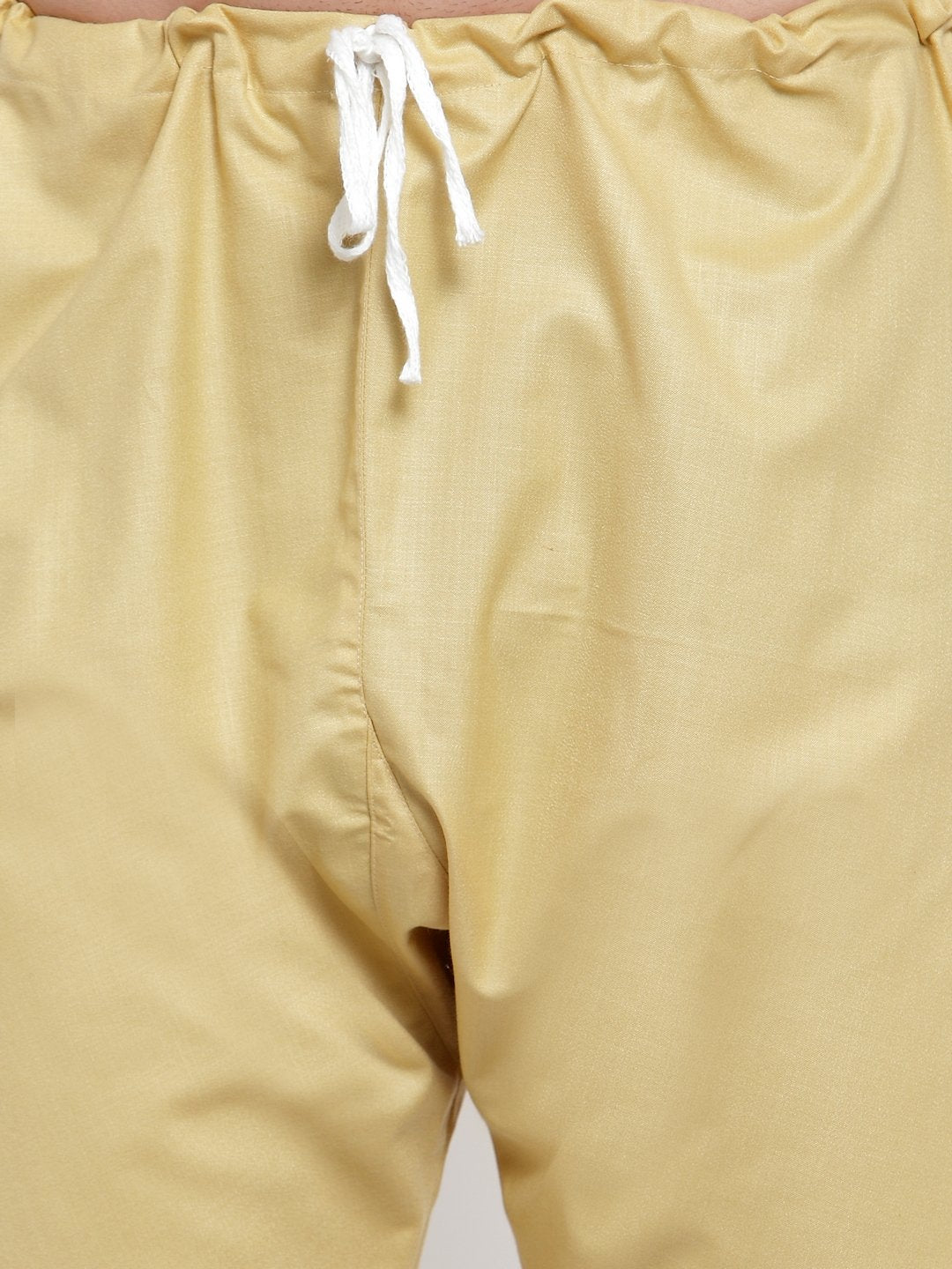 Jompers Men Beige Solid Kurta with Churidar | Grocsy