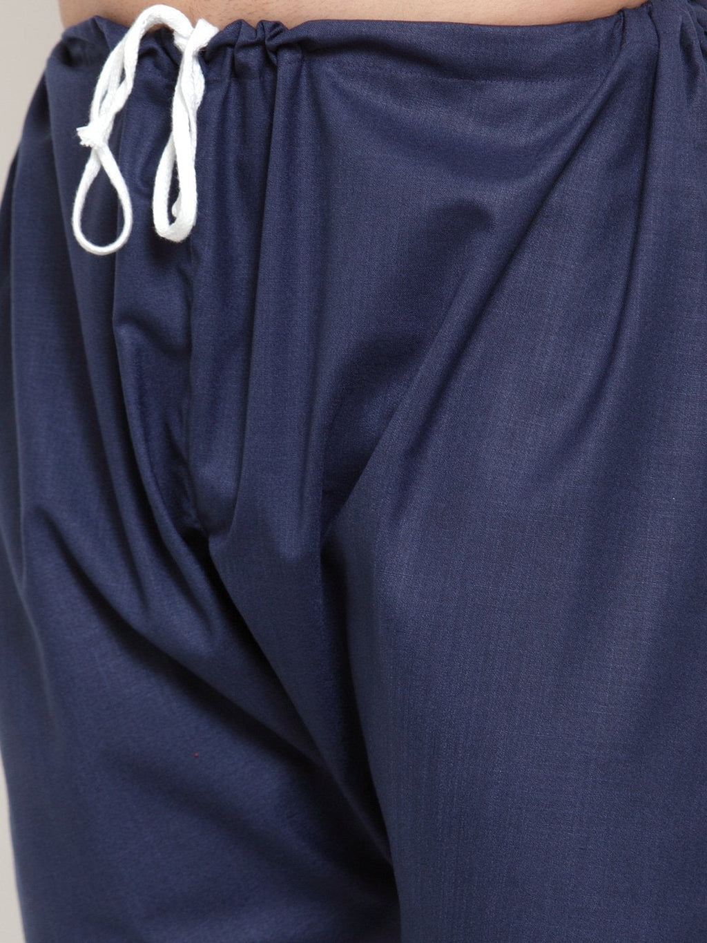 Jompers Men Navy-Blue Solid Kurta with Churidar | Grocsy