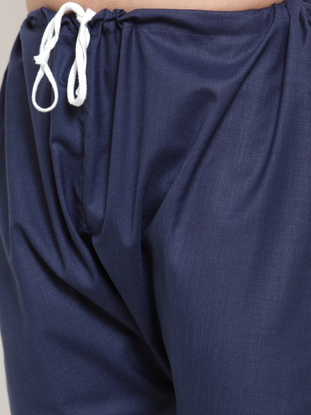 Jompers Men Navy-Blue Solid Kurta with Churidar | Grocsy
