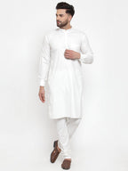 Jompers Men White Solid Kurta Only | Grocsy