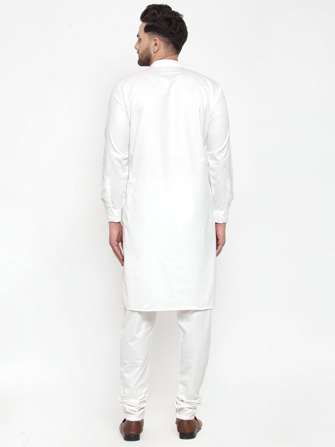 Jompers Men White Solid Kurta Only | Grocsy