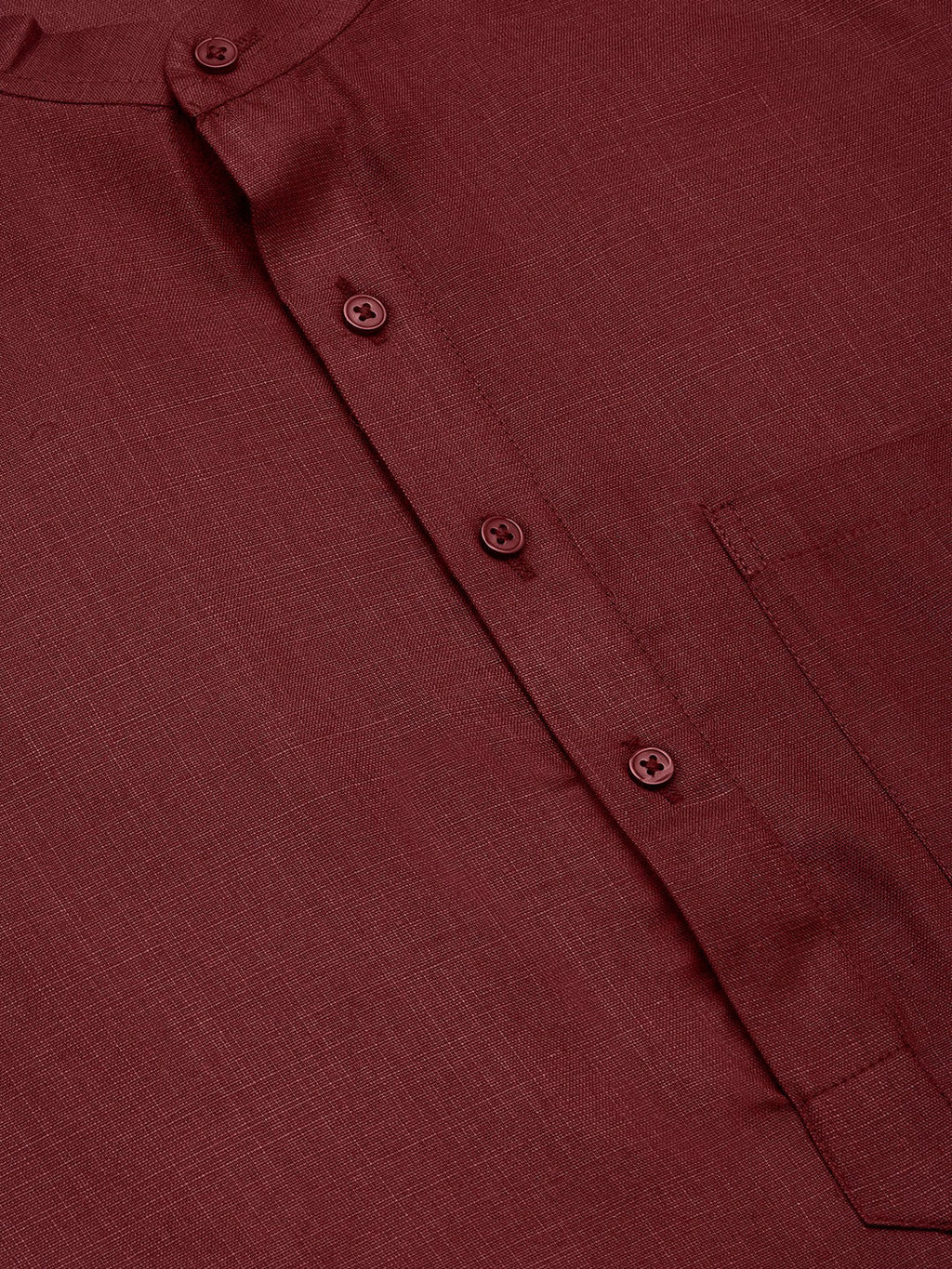 Jompers Men's Maroon Cotton Solid Kurta Pyjama | Grocsy