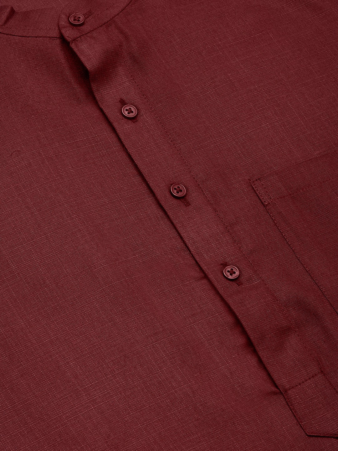 Jompers Men's Maroon Cotton Solid Kurta Pyjama | Grocsy