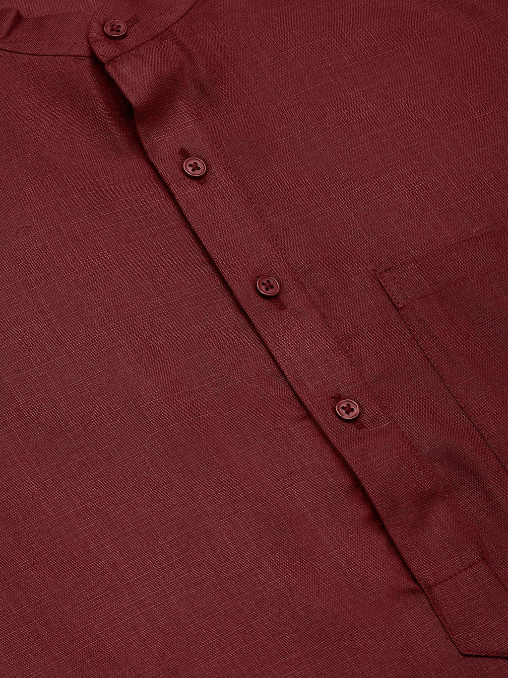 Jompers Men's Maroon Cotton Solid Kurta Only | Grocsy