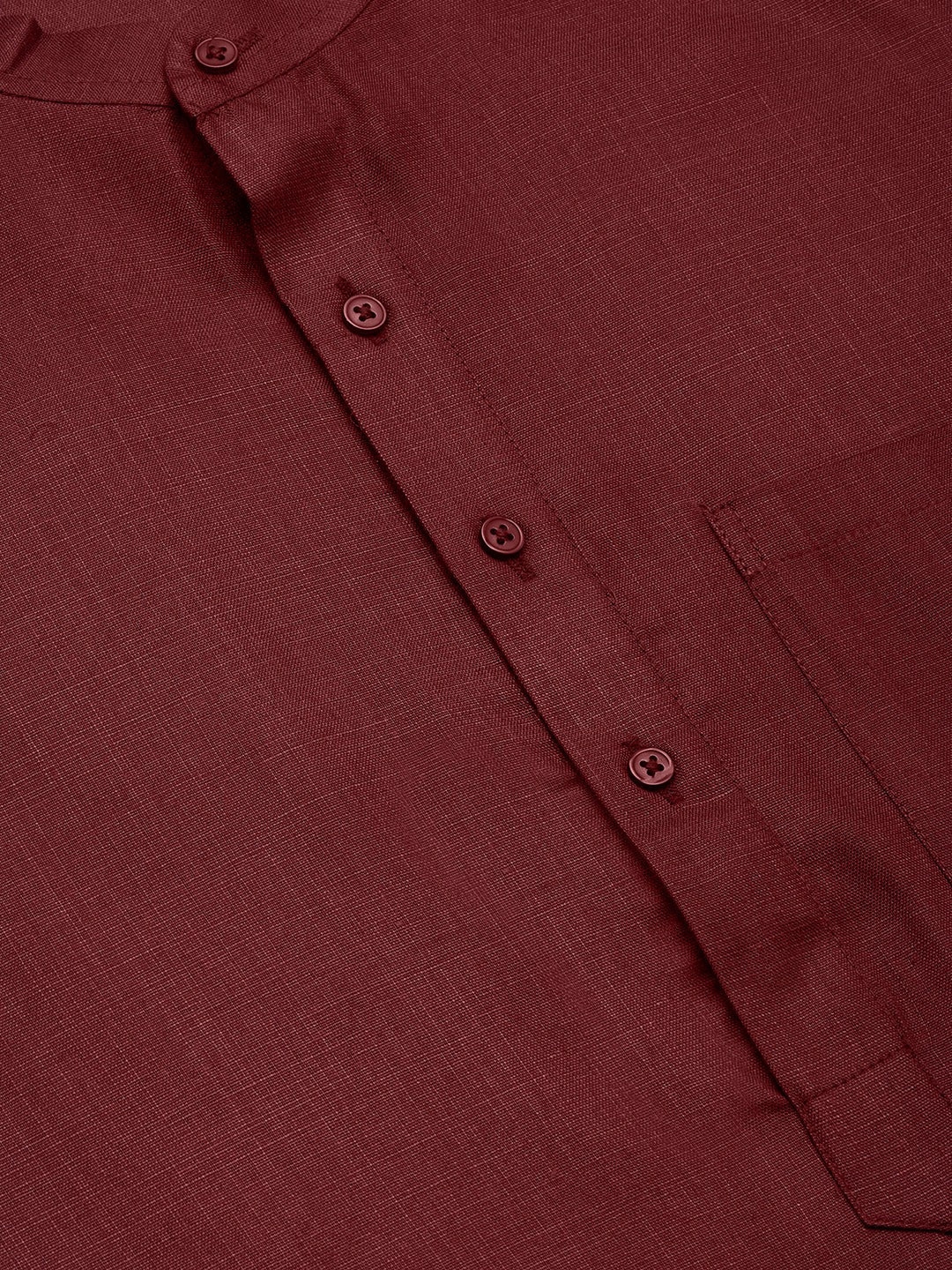 Jompers Men's Maroon Cotton Solid Kurta Only | Grocsy
