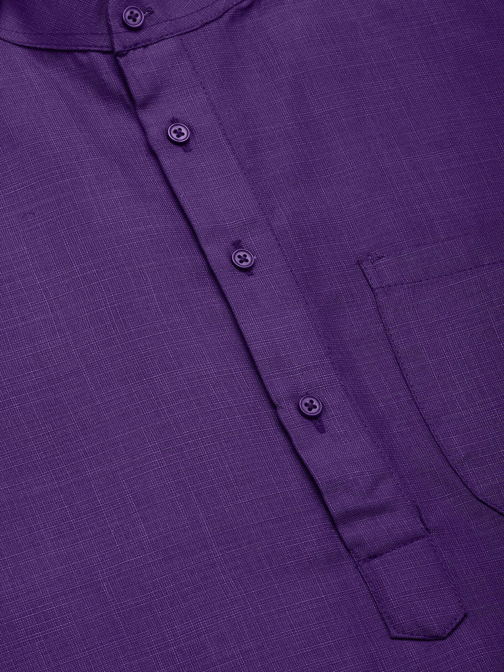 Jompers Men's Purple Cotton Solid Kurta Only | Grocsy