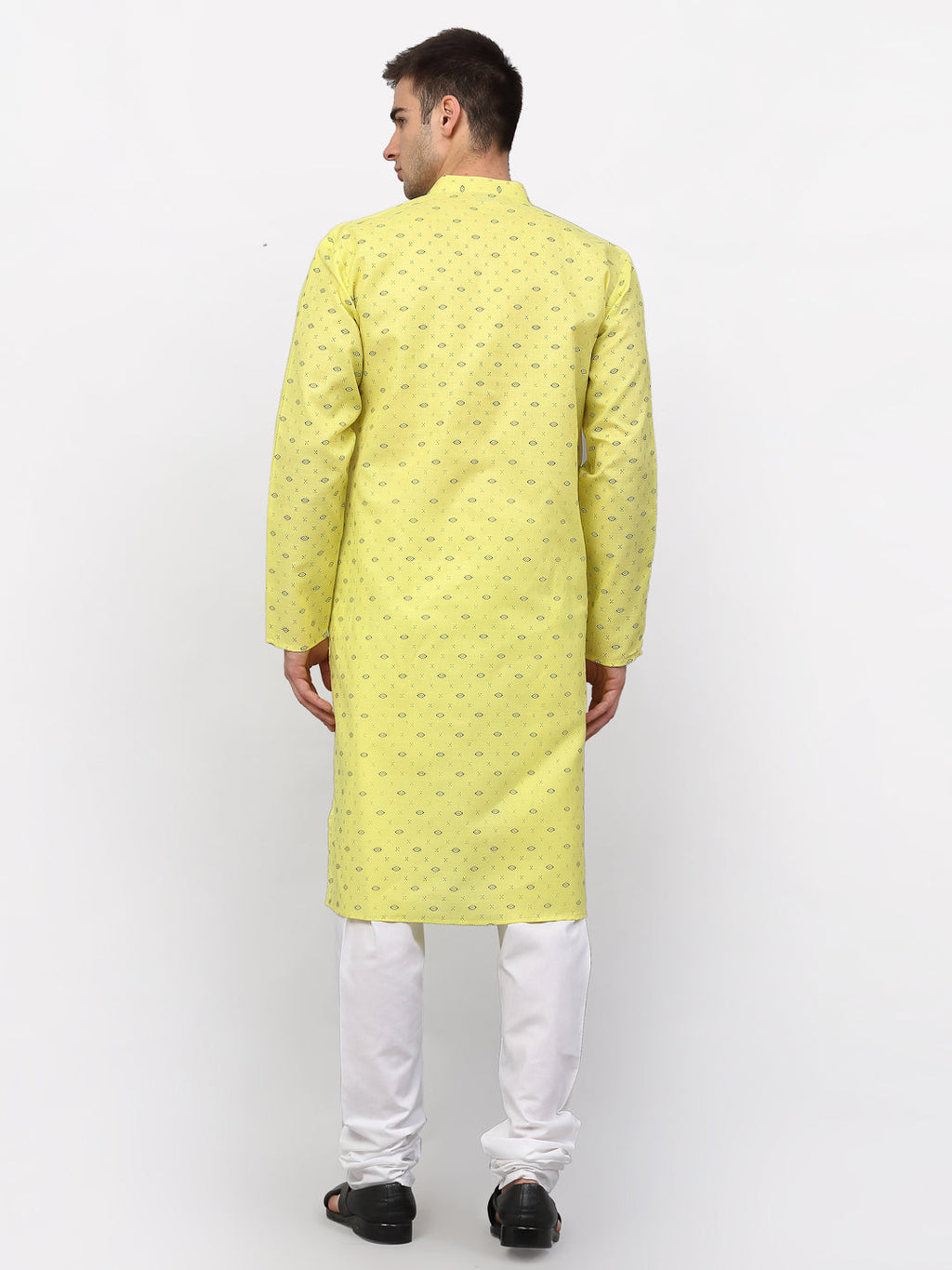 Jompers Men's Lemon Printed Cotton Kurta Payjama Sets | Grocsy