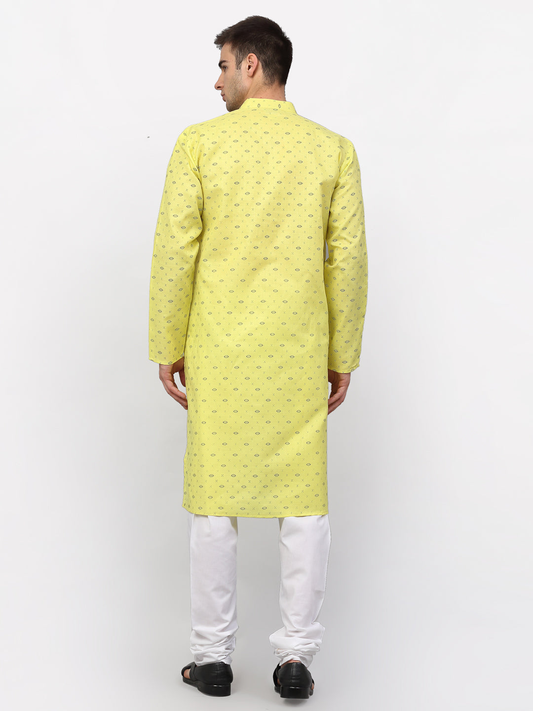 Jompers Men's Lemon Printed Cotton Kurta Payjama Sets | Grocsy